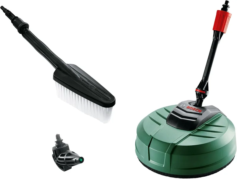 Bosch Kit AquaSurf 250 con limpiador de terrazas, cepillo y boquilla de 90°