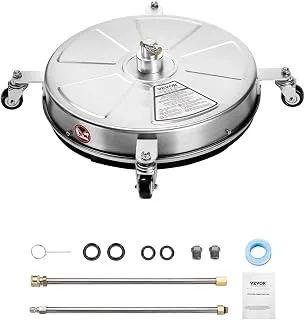 VEVOR Limpiador de superficies de 465 mm en acero inoxidable con 4 ruedas